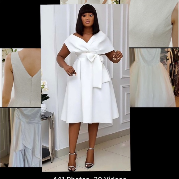 White cocktail dress - Picture 2 of 2